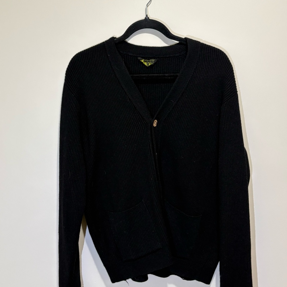 100% Cashmere Women's Black Cardigan Sweater